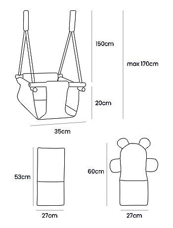 Balançoire intérieur bébé ourson