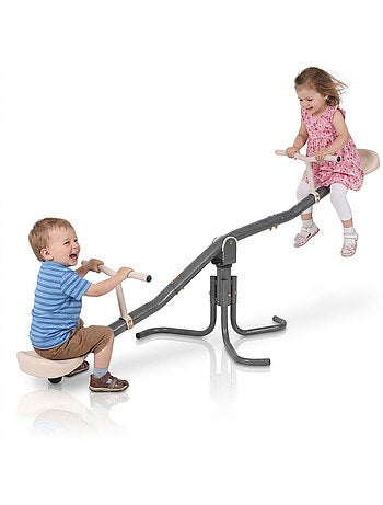 Balançoire Jardin 2-en-1 HyperMotion - Poutre Équilibre & Rotation 360° - 70kg