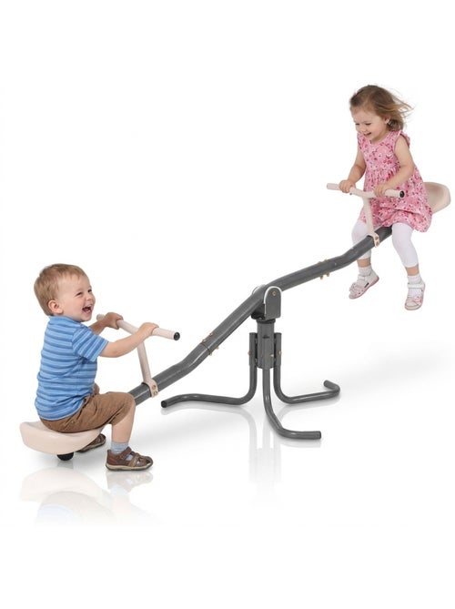 Balançoire Jardin 2-en-1 HyperMotion - Poutre Équilibre & Rotation 360° - 70kg - Kiabi