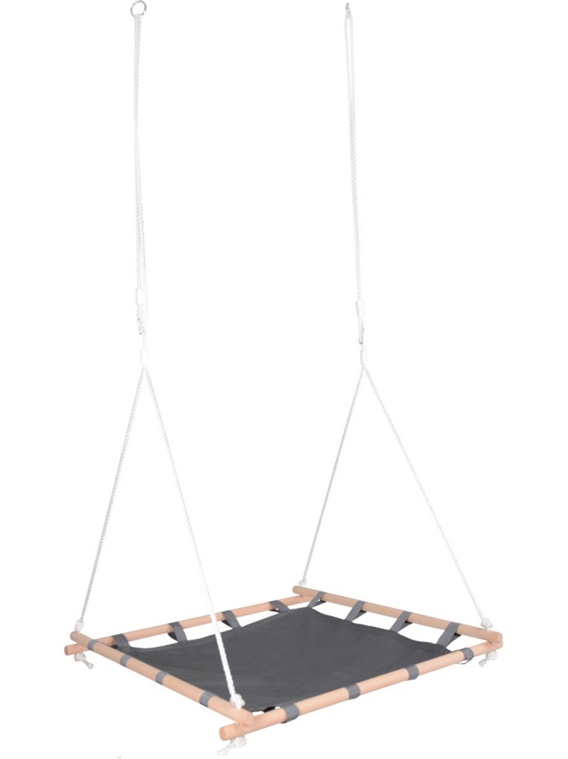 Balançoire nid avec cadre en bois Beige - Kiabi