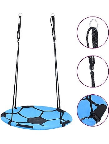 Balançoire nid ballon de football bleue et noire 100 cm vidaxl