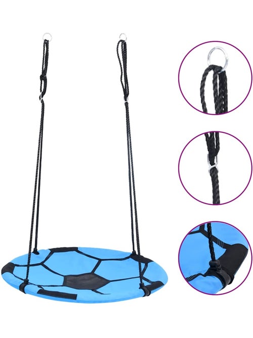 Balançoire nid ballon de football bleue et noire 100 cm vidaxl - Kiabi