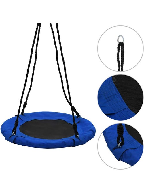 Balançoire nid bleue 60 cm hauteur réglable à suspendre vidaxl - Kiabi