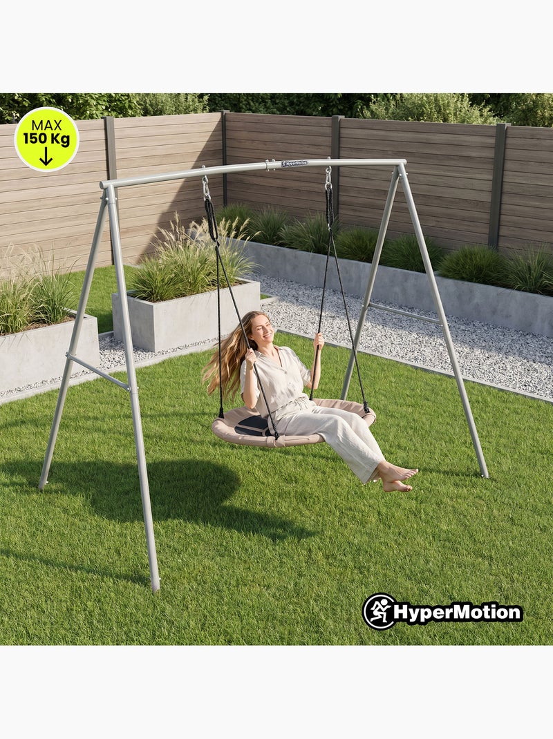 Balançoire nid de cigogne hypermotion avec structure 100 cm Beige - Kiabi