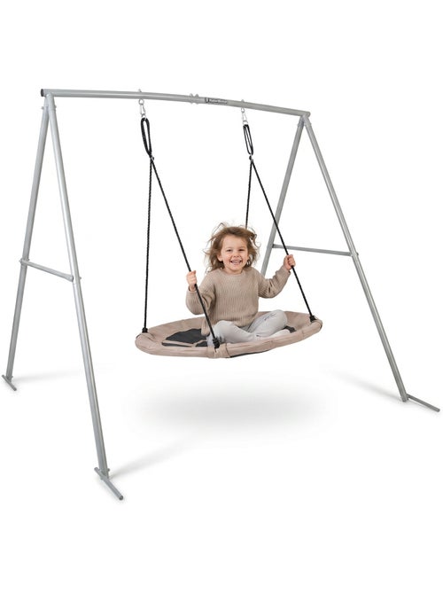 Balançoire nid de cigogne HyperMotion avec structure 100 cm gris beige - Kiabi