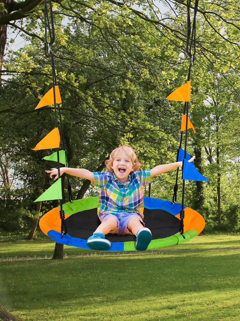 Balançoire nid d'oiseau rond Ø 100 cm multicolore Multicolore - Kiabi