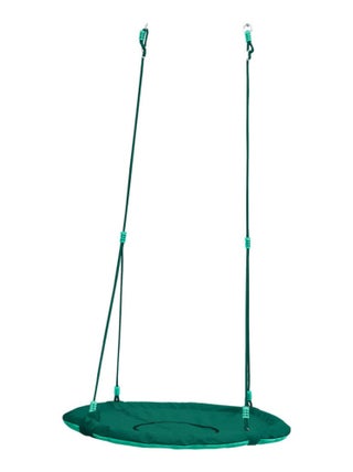 Balançoire nid d'oiseau rond vert et orange