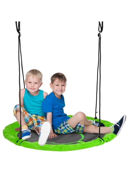 Balançoire nid d'oiseau ronde Ø 110 cm vert - Kiabi