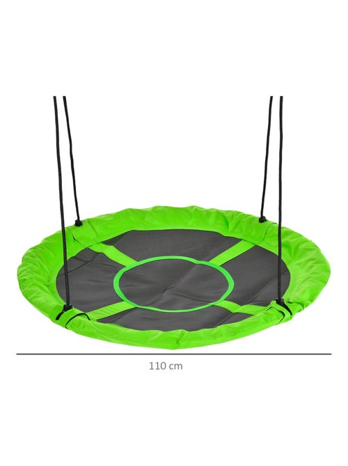 Balançoire nid d'oiseau ronde Ø 110 cm vert - Kiabi