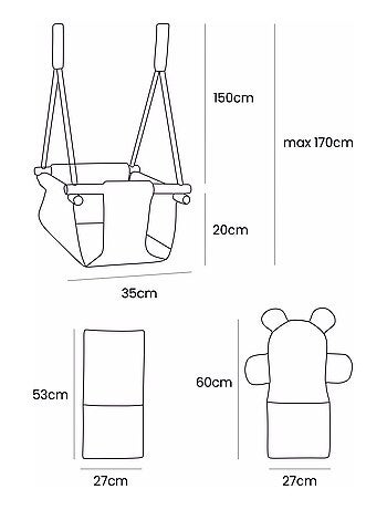 Balançoire pour bébé pour la maison- aesthetic