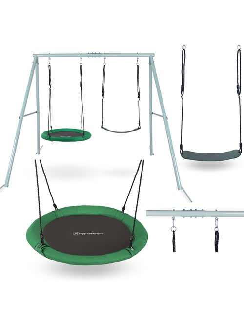 Balançoire ronde avec support et corde max 200kg Mamabrum - Kiabi Balançoire ronde avec support et corde max 200kg Mamabrum - Kiabi