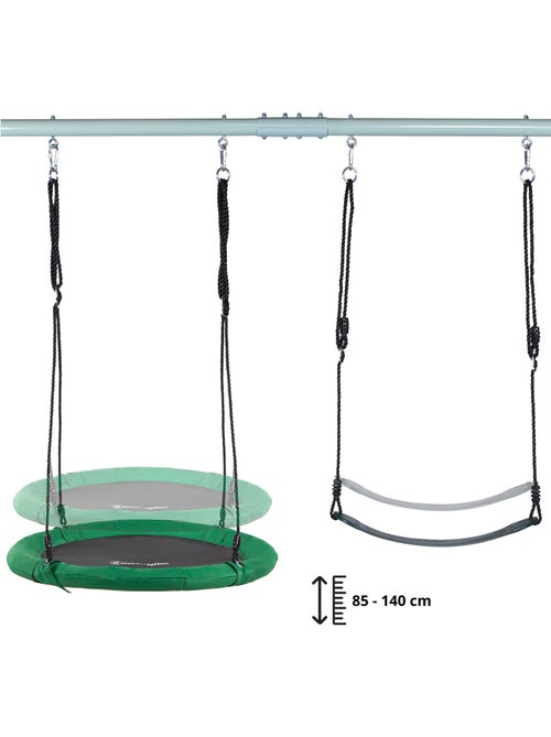 Balançoire ronde avec support et corde max 200kg Mamabrum - Kiabi Balançoire ronde avec support et corde max 200kg Mamabrum - Kiabi