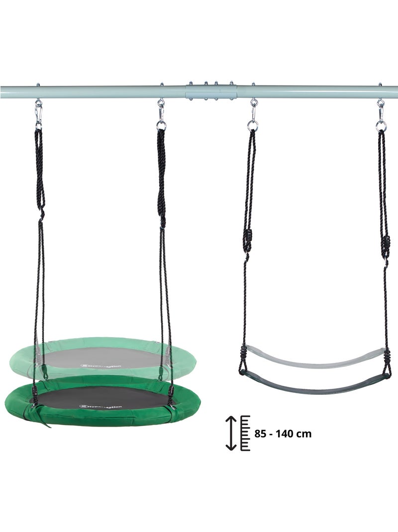 Balançoire ronde avec support et corde max 200kg Mamabrum Vert - Kiabi