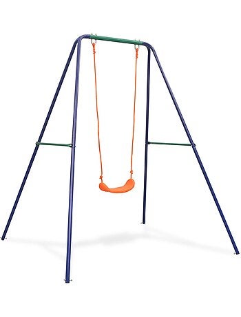 Balançoire simple enfant cadre acier et siège plastique vidaxl