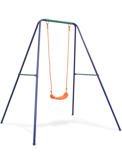 Balançoire simple enfant cadre acier et siège plastique vidaxl - Kiabi