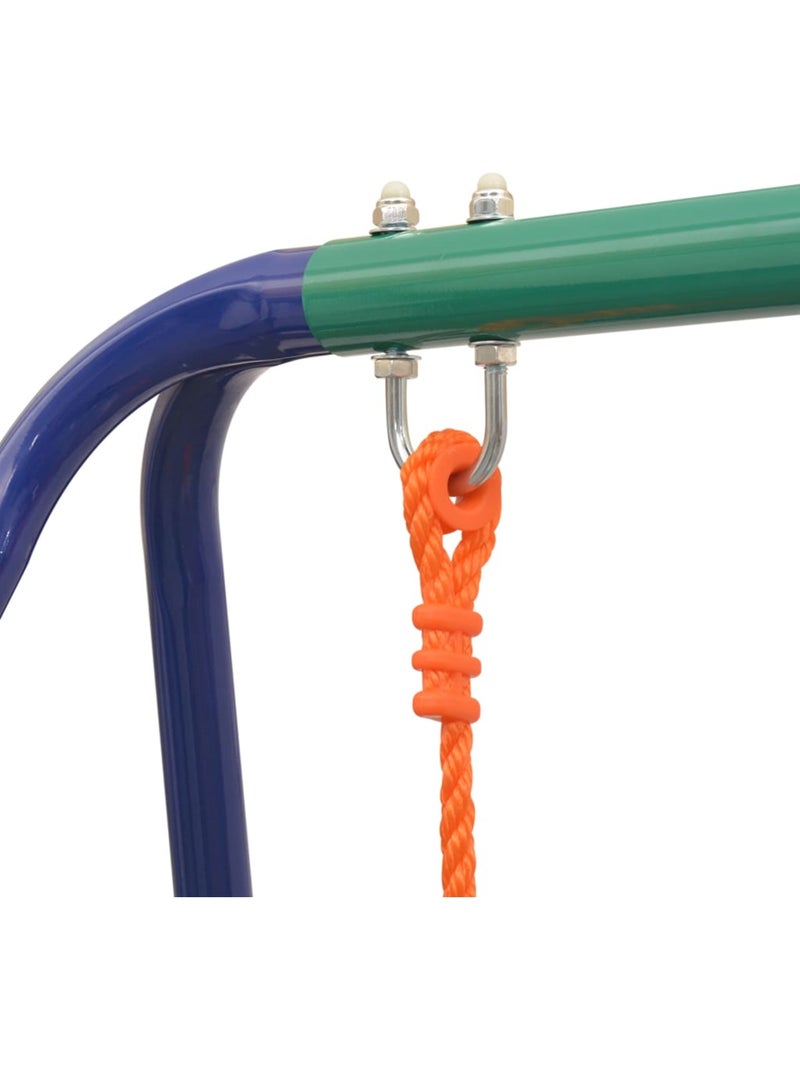 Balançoire simple enfant cadre acier et siège plastique vidaxl Multicolore - Kiabi
