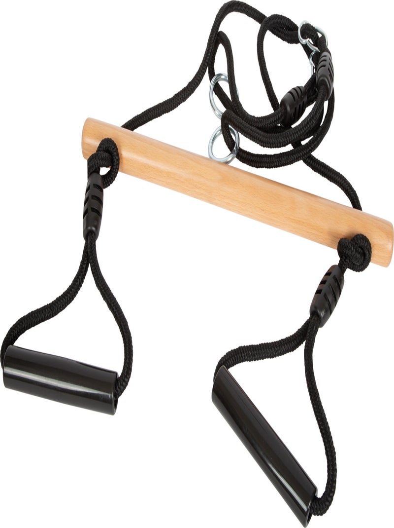 Balançoire trapèze avec anneaux de gymnastique Noir - Kiabi