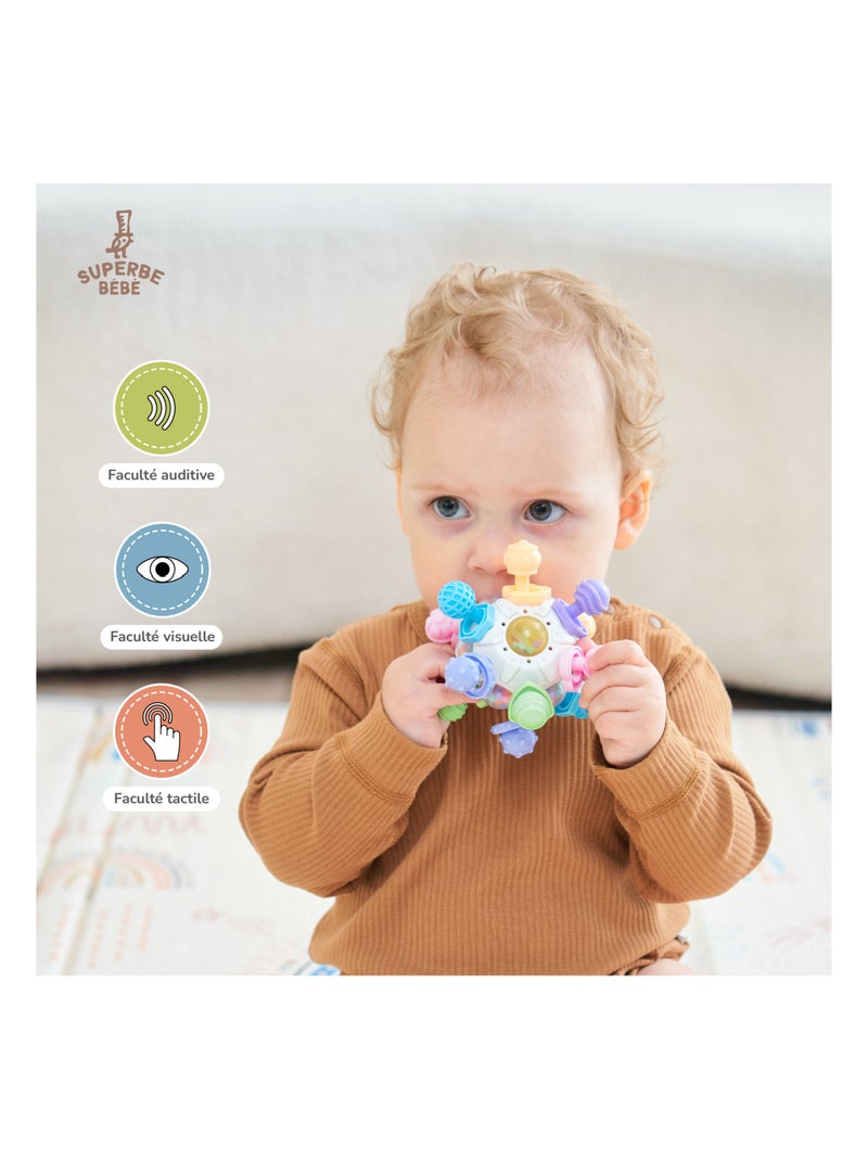 Ball multifonctions - Hochet, préhension et dentition - Jeu d'éveil | SUPERBE BEBE N/A - Kiabi