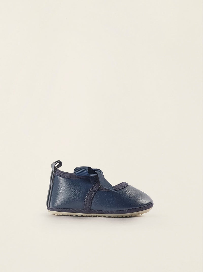 Ballarines avec Nœud en Satin Bleu foncé - Kiabi
