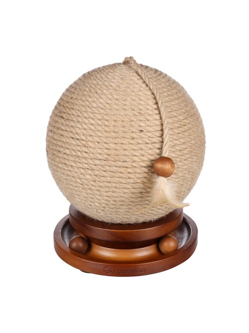 Balle a Griffer pour Chat Isabella Jute, Circuit a Balles et Plume - Kiabi
