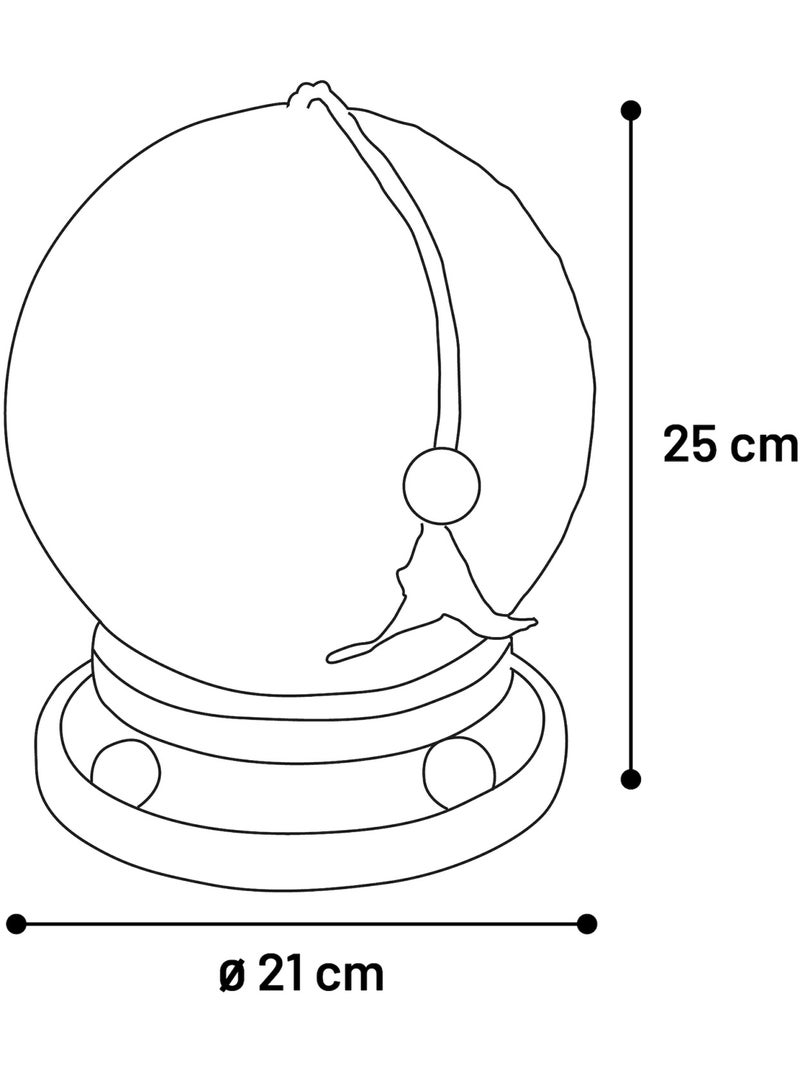 Balle à Griffer pour Chat Isabella Jute, Circuit à Balles et Plume Marron - Kiabi