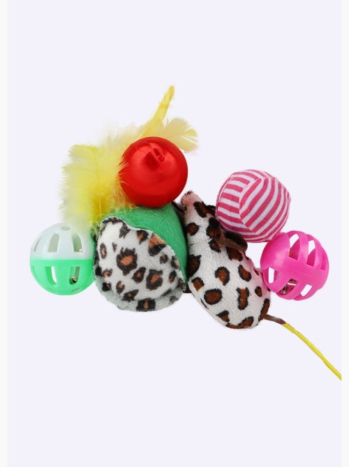 Balle avec grelot pour chat multimatières - Kiabi