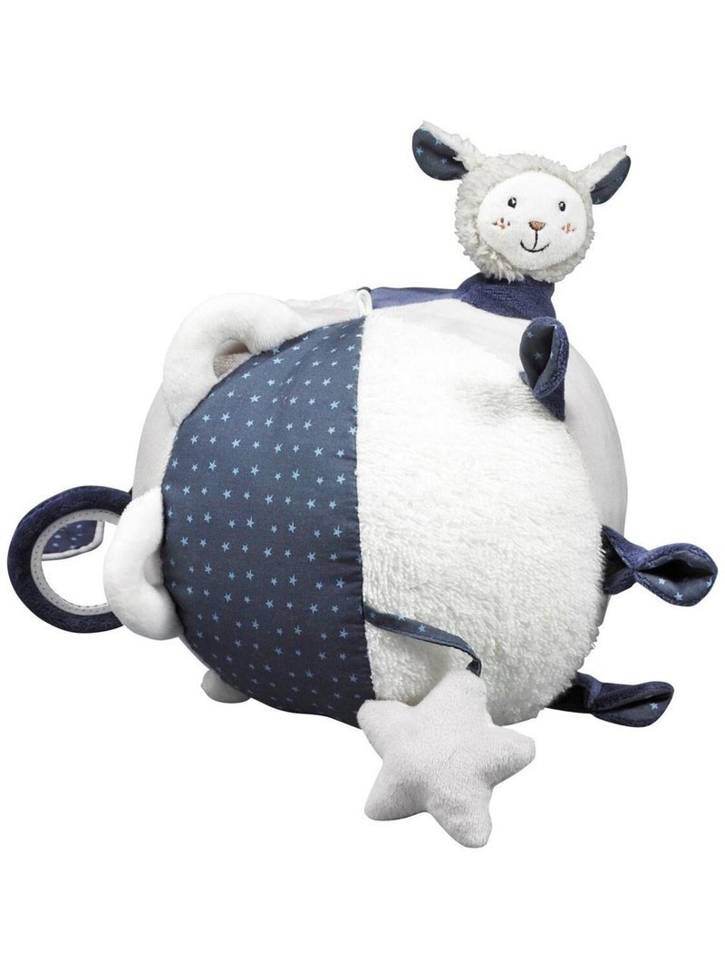 Balle d'activité bébé en velours - Bleu - Kiabi