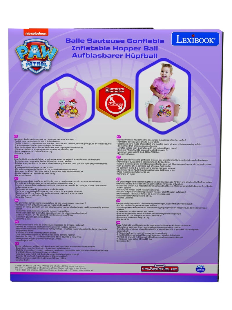 Balle Sauteuse Gonflable Pat’ Patrouille Rose - Kiabi