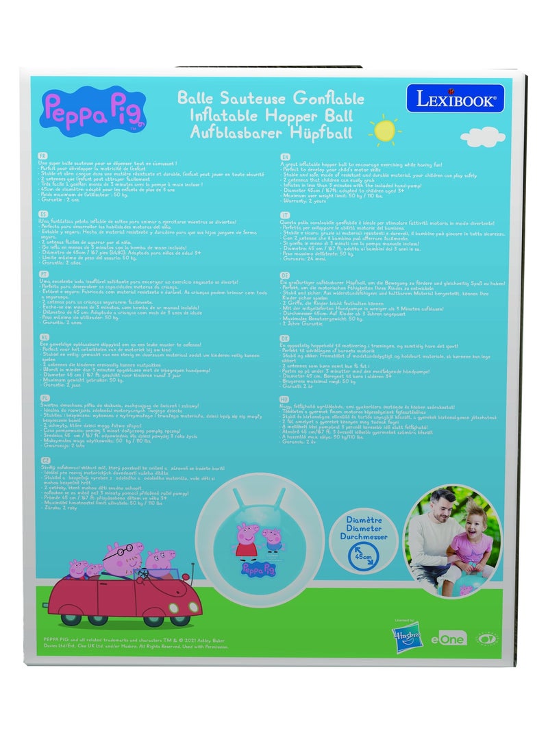 Balle Sauteuse Gonflable Peppa Pig Bleu - Kiabi