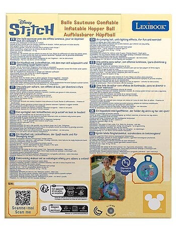Balle Sauteuse Gonflable Stitch 45cm
