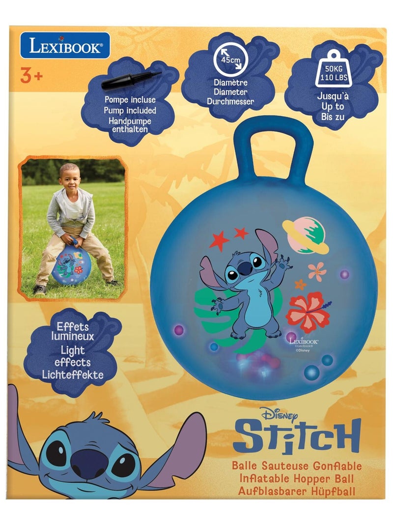 Balle Sauteuse Gonflable Stitch 45cm Bleu - Kiabi