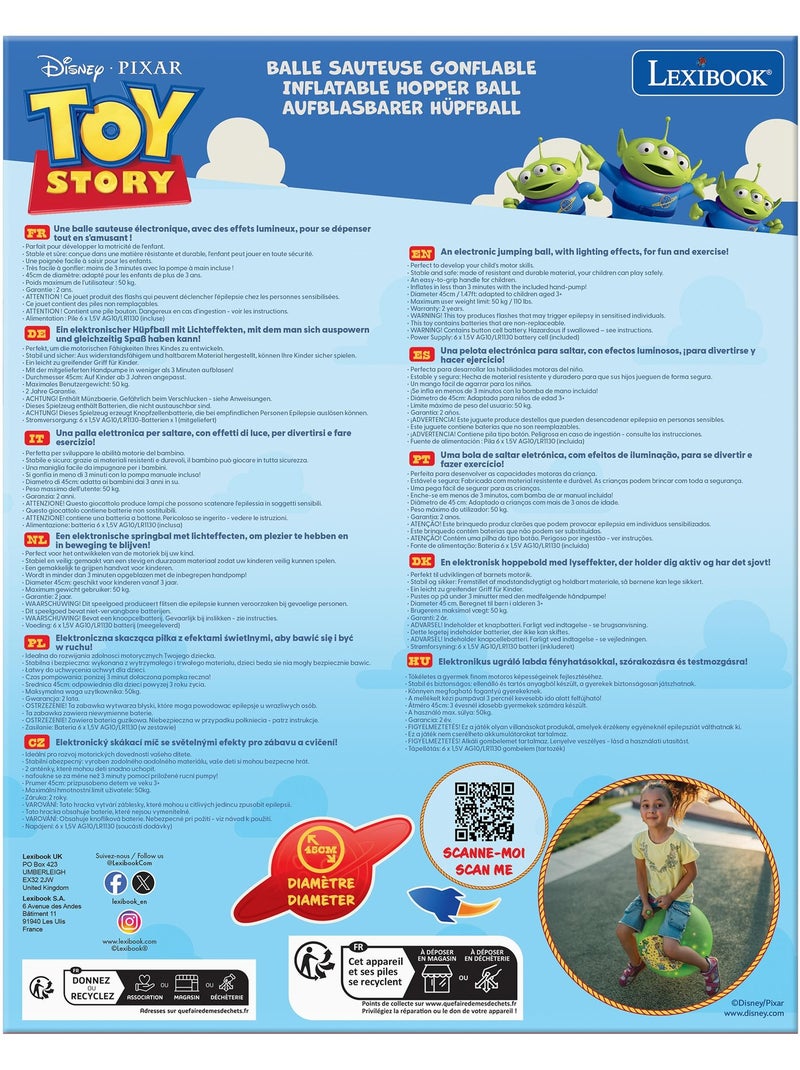 Balle Sauteuse Gonflable Toy Story 45cm Vert - Kiabi