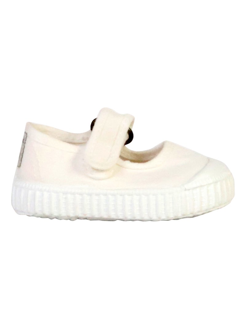 Ballerine à Scratch Enfant Victoria Blanc - Kiabi