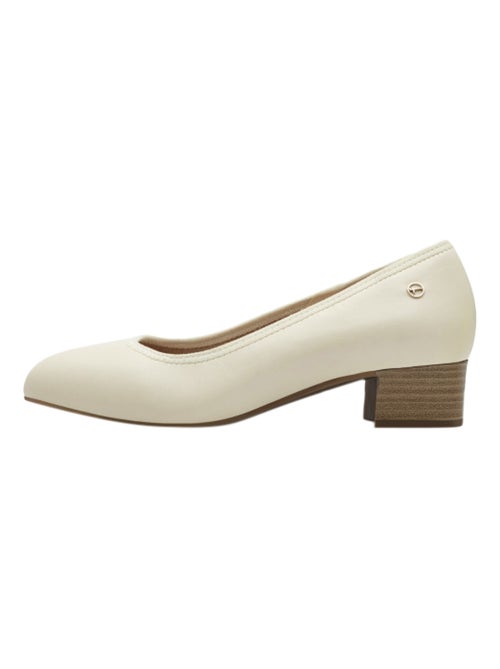 Ballerine à Talon Cuir Tamaris - Kiabi