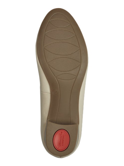 Ballerine à Talon Cuir Tamaris - Kiabi