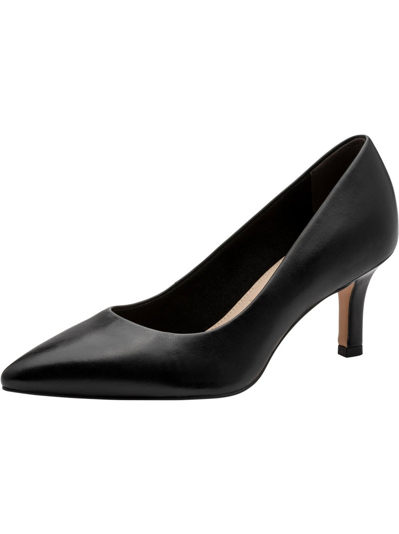 Ballerine Cuir à Talon Tamaris Noir - Kiabi