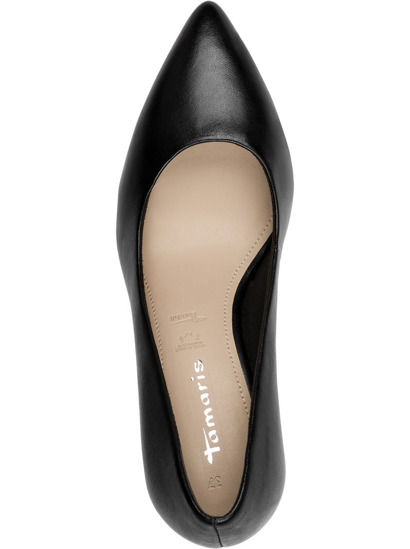 Ballerine Cuir à Talon Tamaris Noir - Kiabi