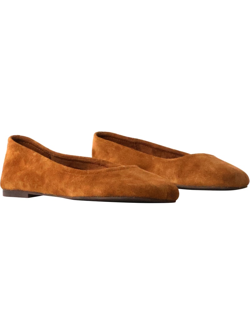 Ballerine Cuir Emilie Karston Lena Camel - Kiabi