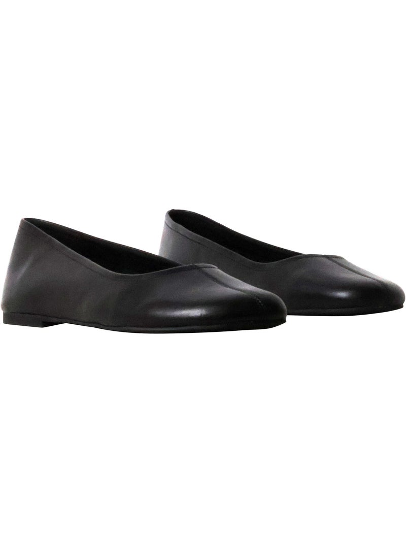 Ballerine Cuir Emilie Karston Lena Noir - Kiabi