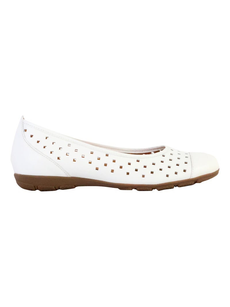 Ballerine Cuir Gabor Cervo-Weiss Blanc - Kiabi