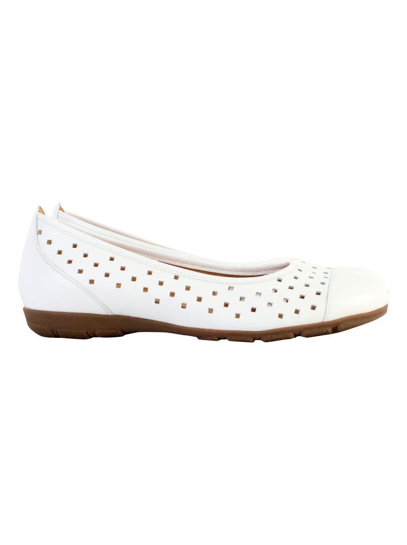 Ballerine Cuir Gabor Cervo-Weiss Blanc - Kiabi