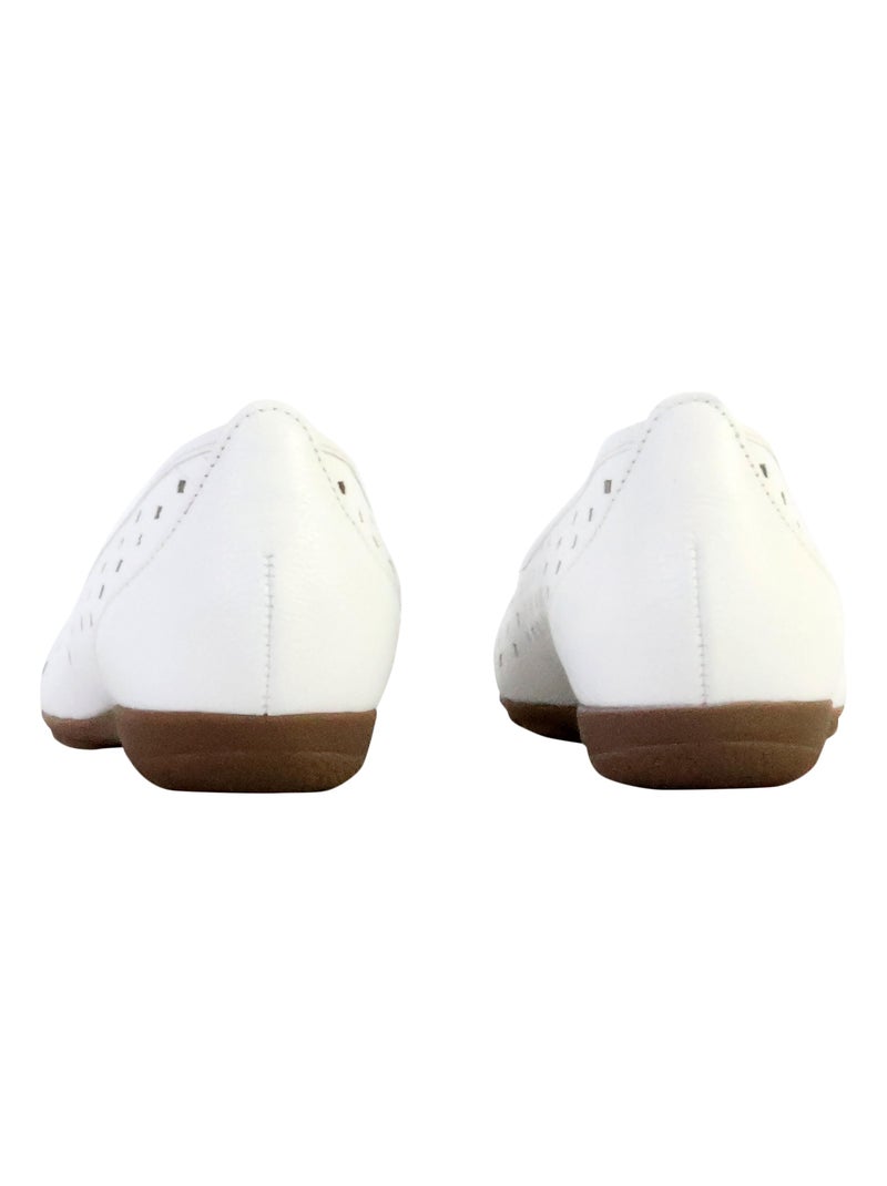 Ballerine Cuir Gabor Cervo-Weiss Blanc - Kiabi