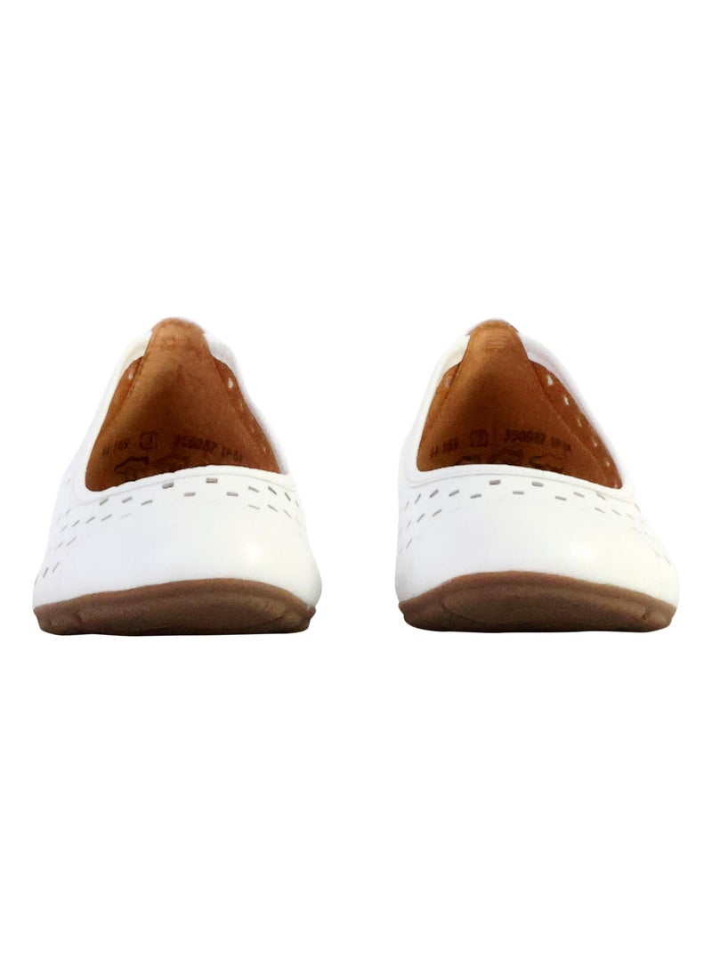 Ballerine Cuir Gabor Cervo-Weiss Blanc - Kiabi