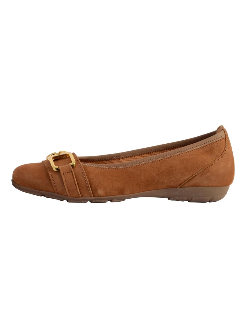 ballerine cuir marron