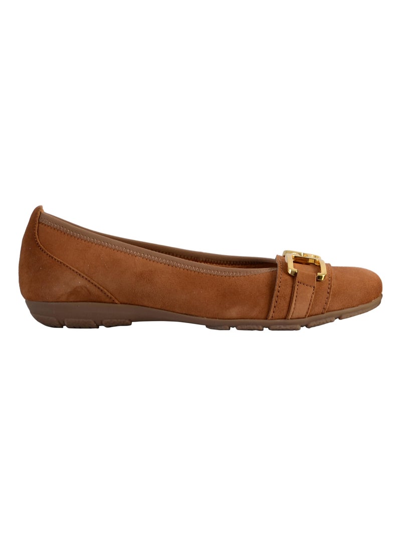 Ballerine Cuir Gabor Samtcevreau Marron - Kiabi