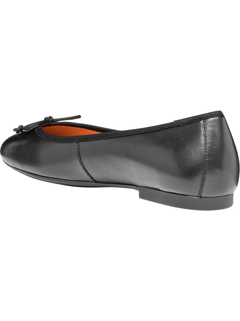 Ballerine Cuir Geox New Palmaria Noir - Kiabi
