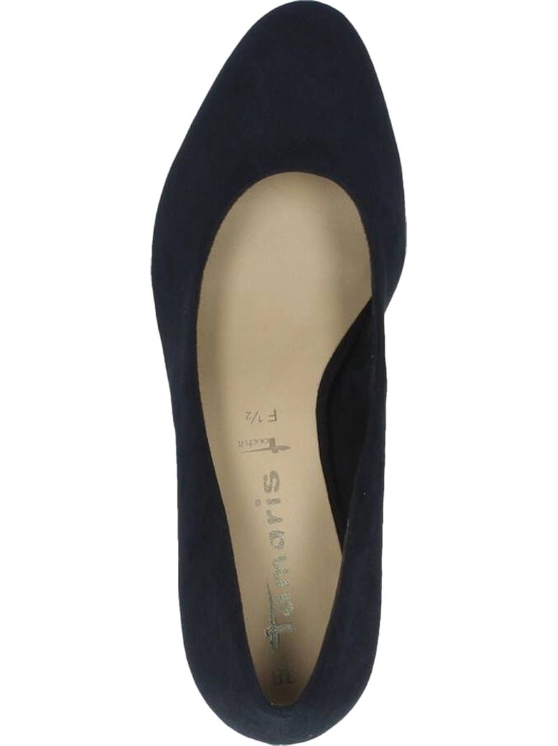 Ballerine Cuir ? Talon Tamaris Noir - Kiabi