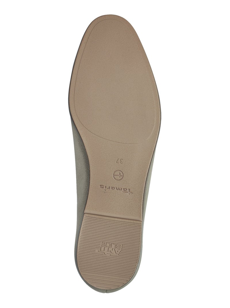 Ballerine Cuir Tamaris Beige - Kiabi