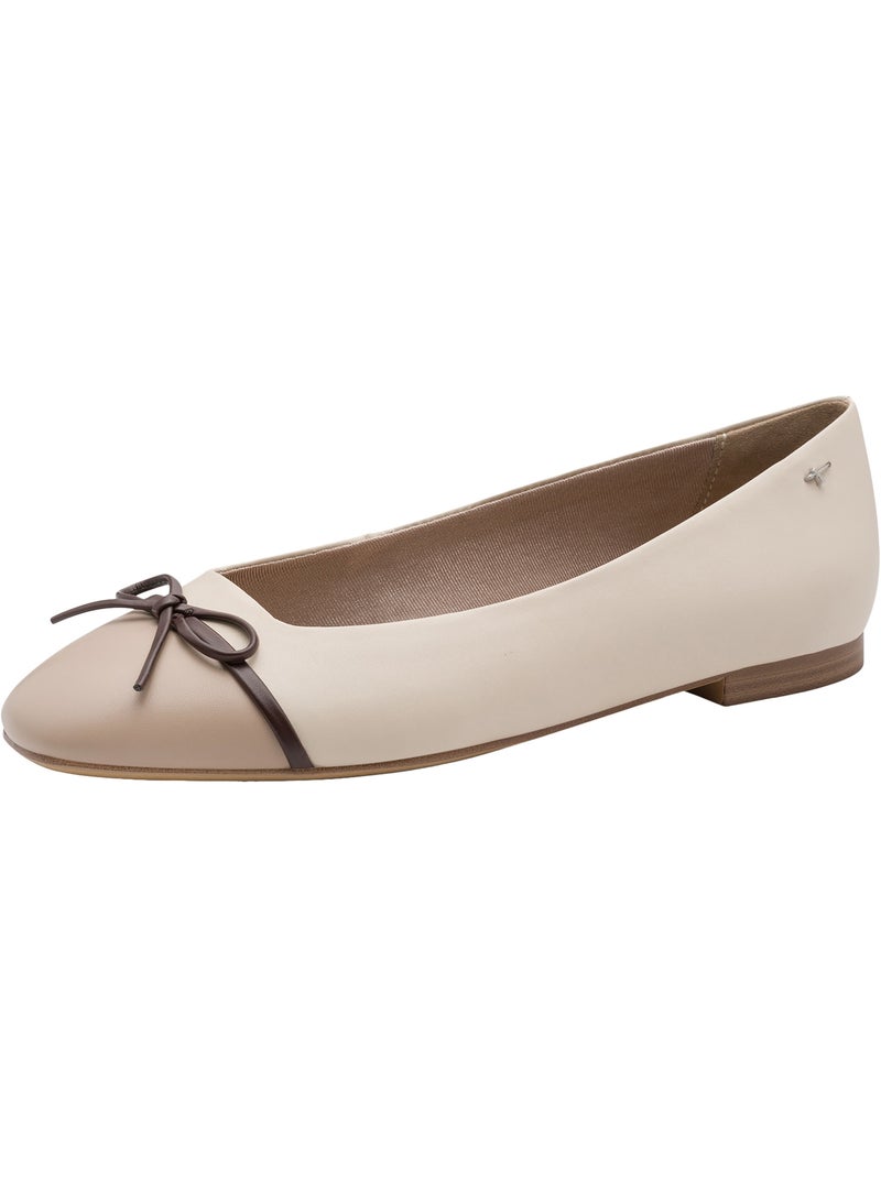 Ballerine Cuir Tamaris Beige - Kiabi