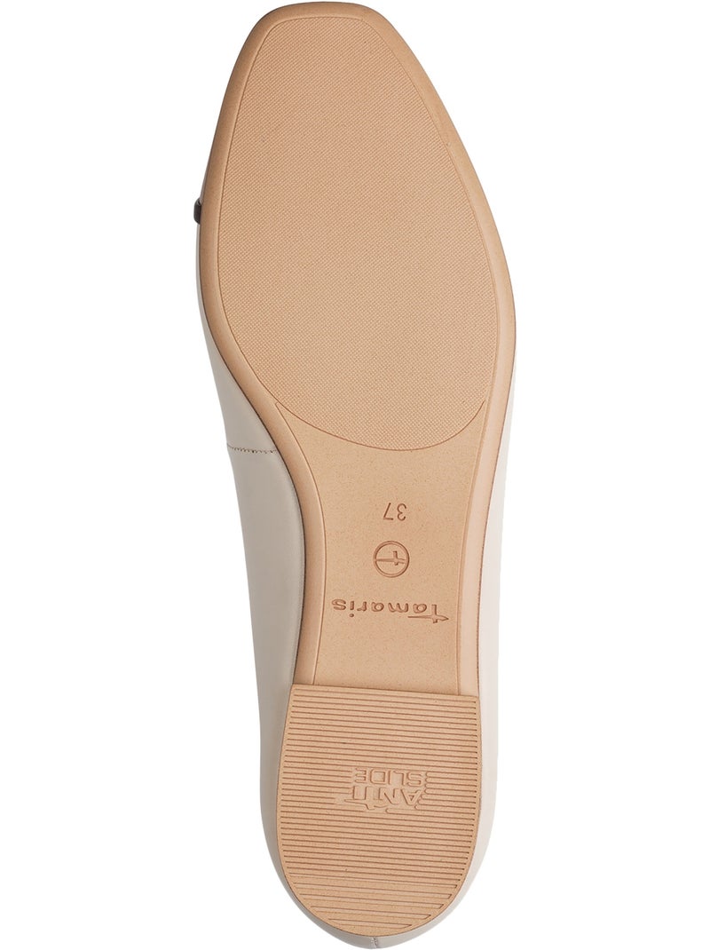 Ballerine Cuir Tamaris Beige - Kiabi